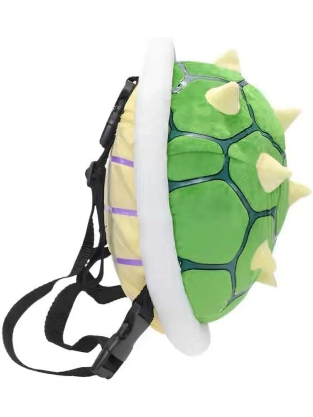 Green Spiked Turtle Shell Backpack - Soft Plush Role Play Costume Toy, 11.4